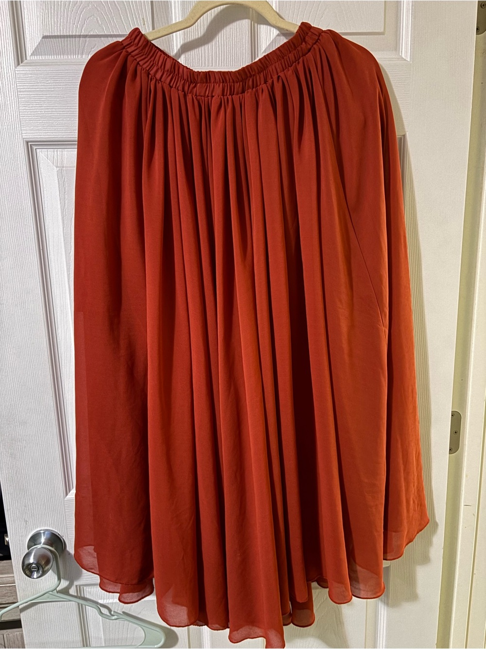 Old Navy Rust Orange Maxi Skirt with Elastic Waist